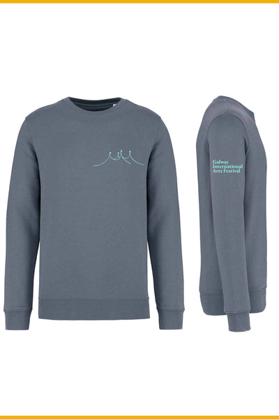 2024 Limited Edition Mineral Grey Organic Black Sweater (Unisex)