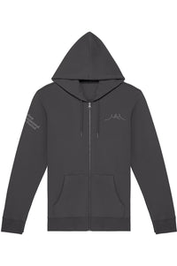 2025 Grey Organic Full Zip Big Top Logo Hoodie (Unisex)