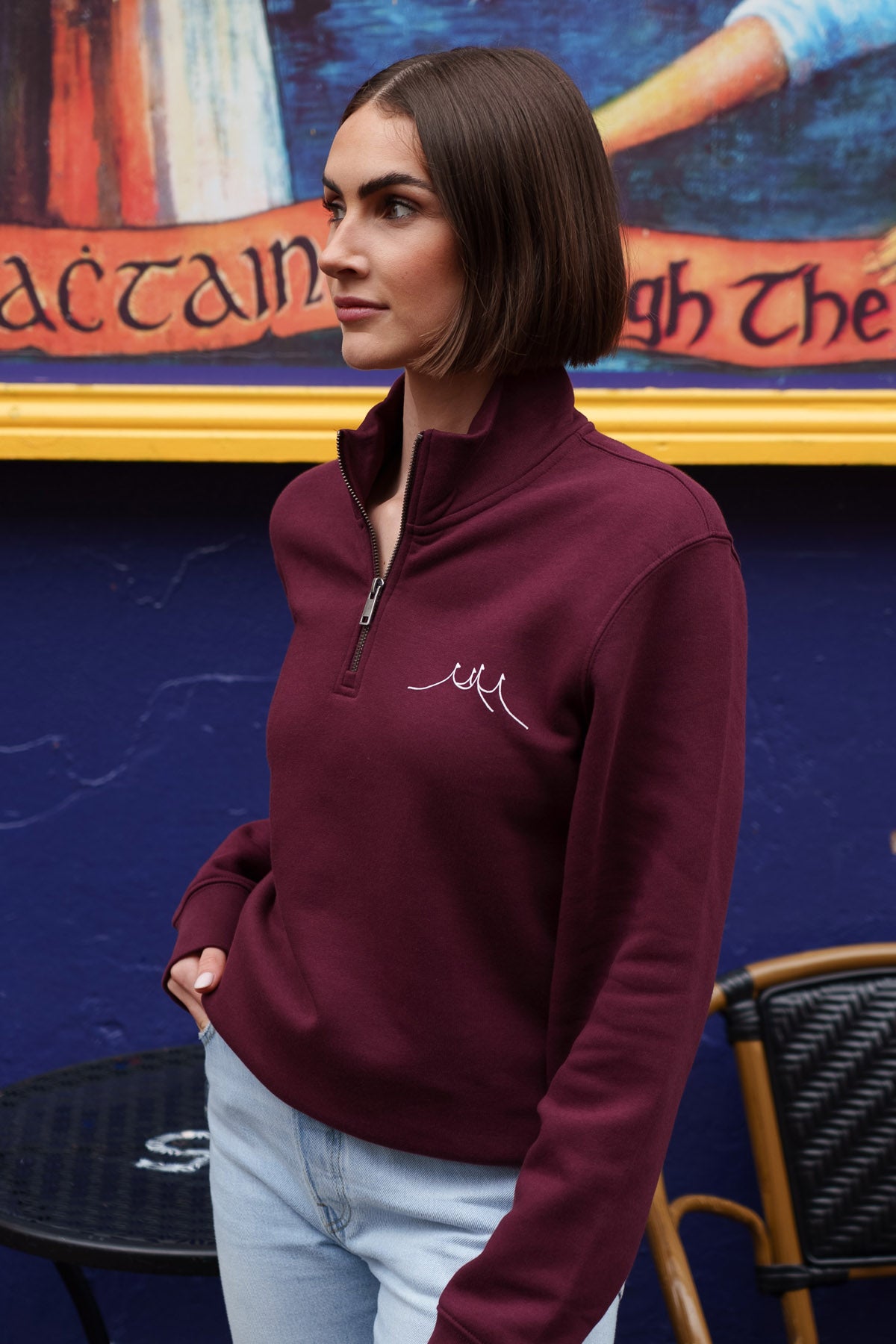 2025 Dark Cherry Qtr Zip (Unisex)