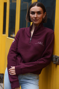 2025 Dark Cherry Qtr Zip (Unisex)