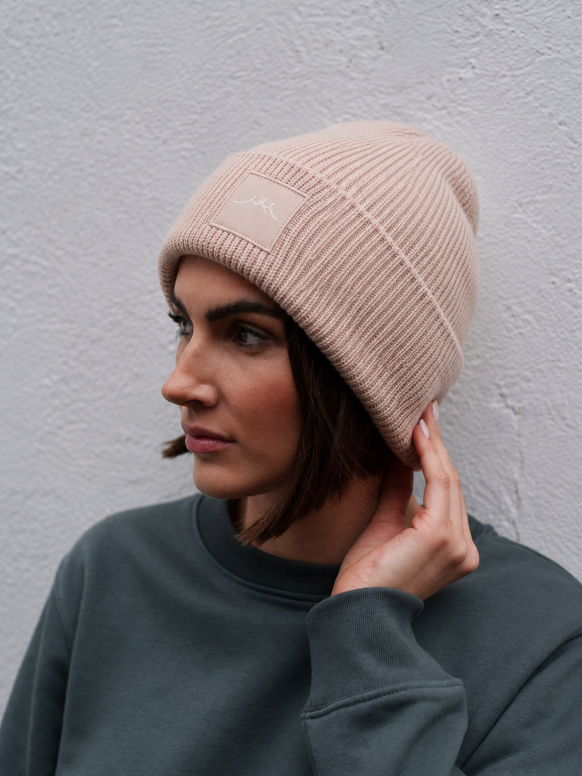 2026 Organic Beanie Dusty Pink