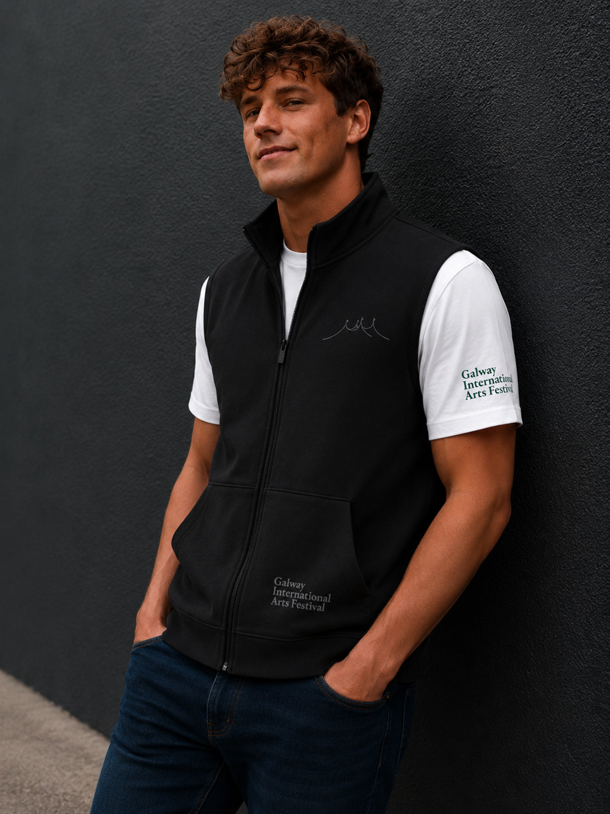 2026 Organic Twill Bodywarmer Black (Unisex)