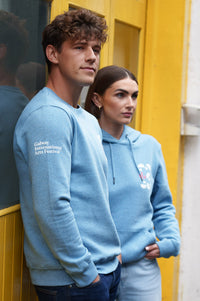 2025 Organic Blue Heather Multi G Sweater (Unisex)