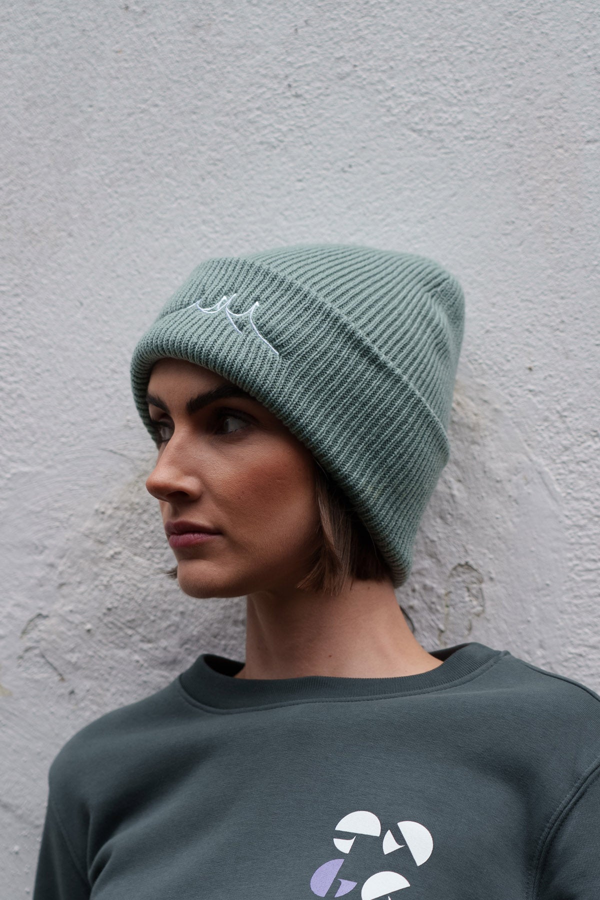 2025 Organic Beanie Dusty Green
