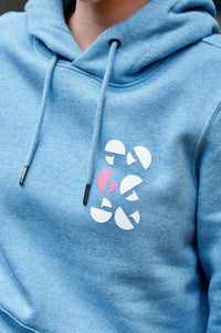 2025 Blue Heather Organic Hoodie (Unisex)