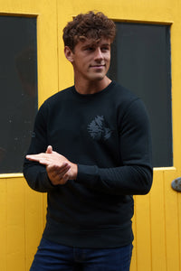 2025 Organic Black Deconstructed G Sweater (Unisex)