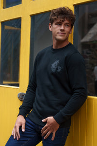 2025 Organic Black Deconstructed G Sweater (Unisex)