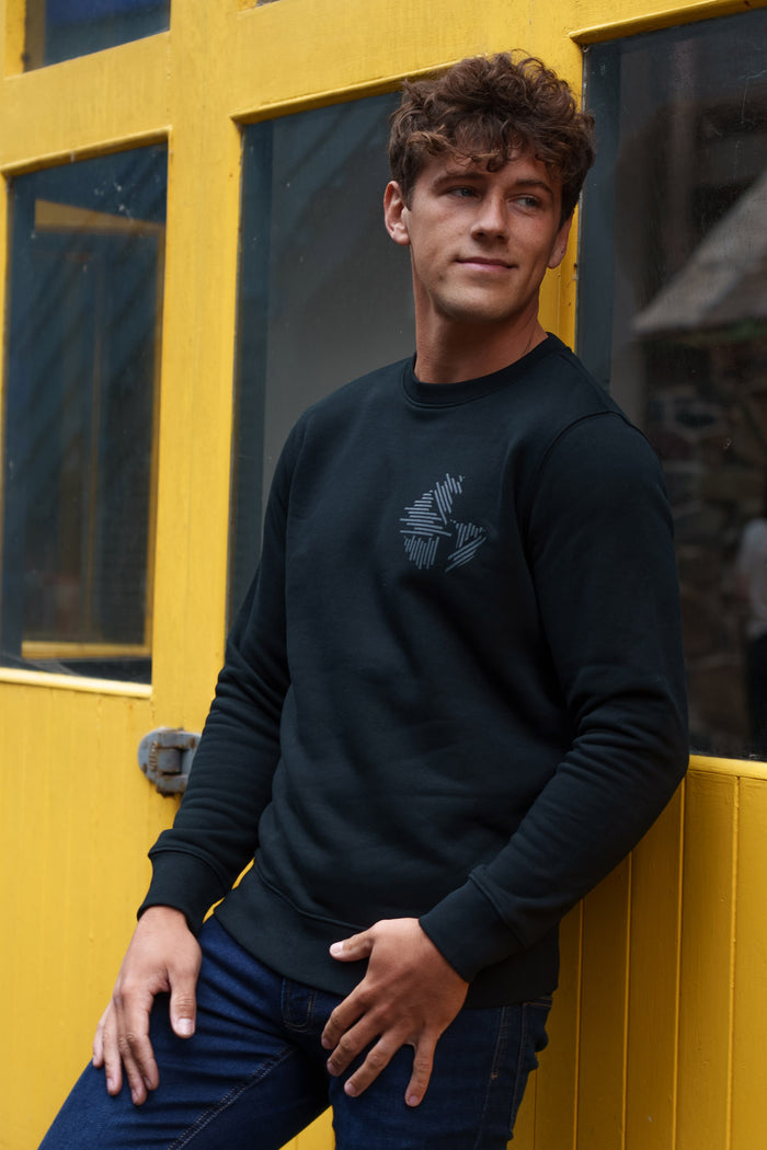 2025 Organic Black Deconstructed G Sweater (Unisex)