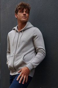 2025 Grey Heather Organic Full Zip Hoodie (Unisex)