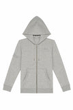 2024 Grey Heather Organic Full Zip Big Top Logo Hoodie (Unisex)